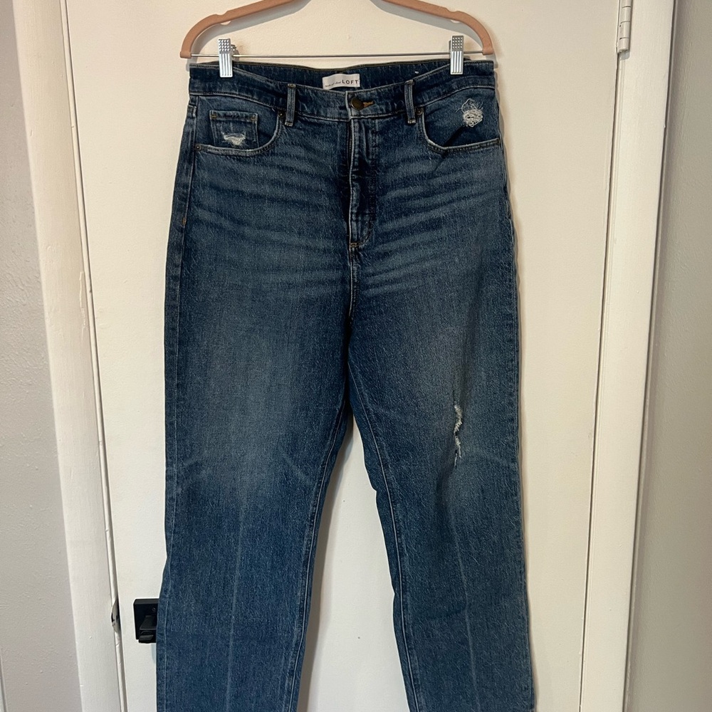 Lift 90s High Waist Straight Blue Denim Jeans